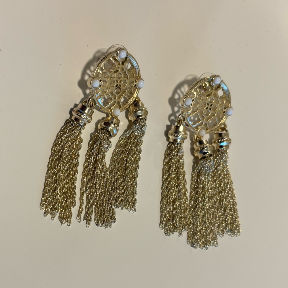 Kendra Scott Adams Medallion Fringe Earrings